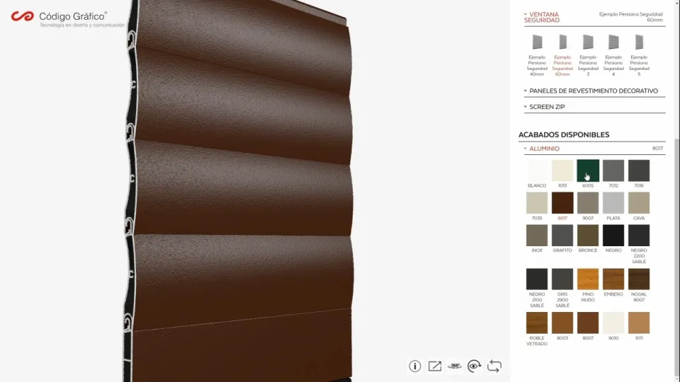 E-Composer · 3D finishes configurator