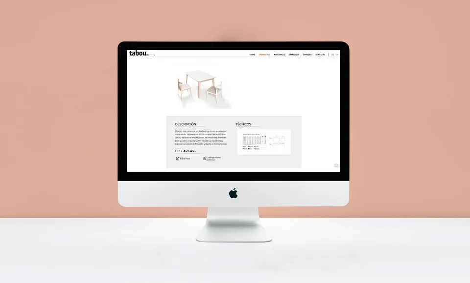 Tabou Design · Restyling web — imagen 5